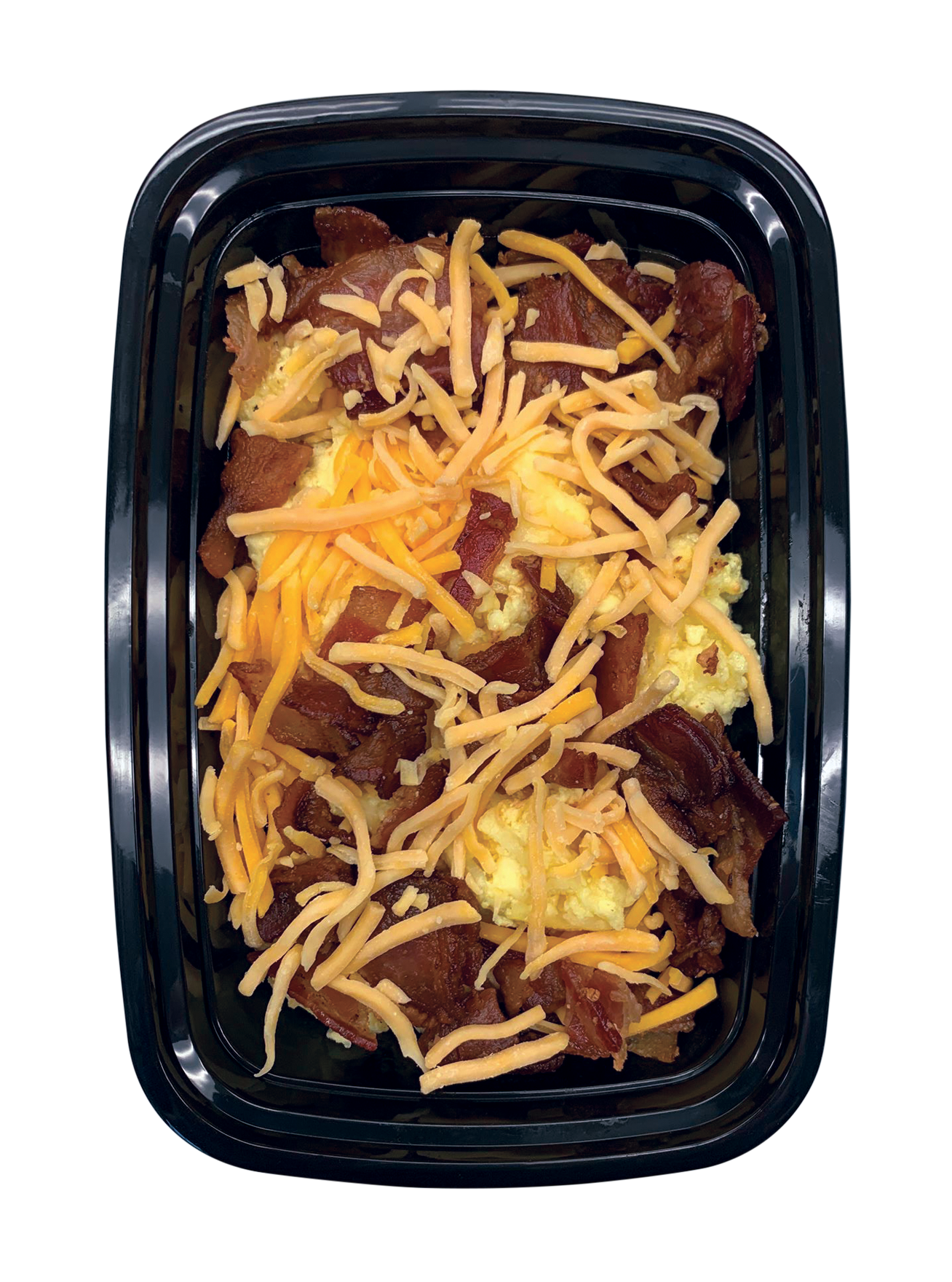 OPTION 1 - SCRAMBLED EGGS WITH BACON & CHEDDAR CHEESE