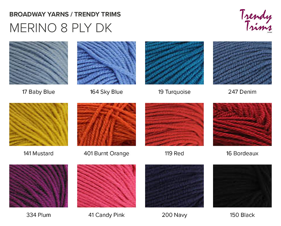 Thumbnail: Broadway Yarns Trendy Trims Merino 8 ply DK