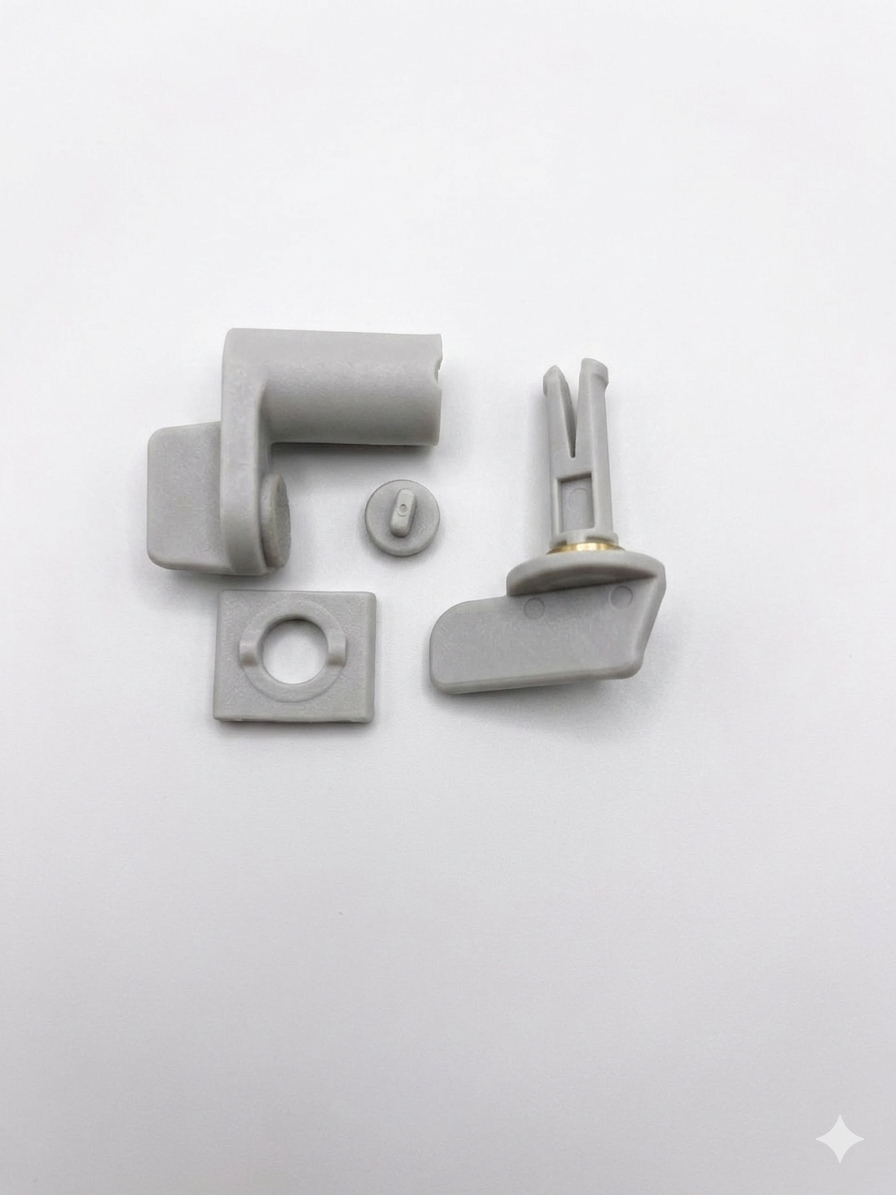 Shower door lock top view