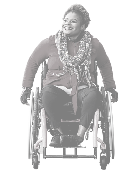 Woman in wheelchair