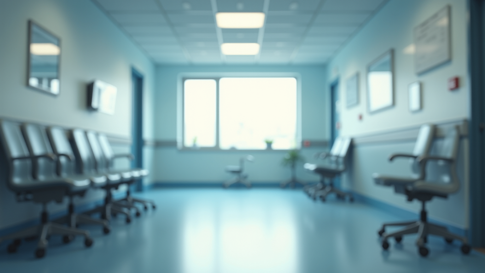 Vue en plongée d’une salle d’attente dans un centre médical moderne
