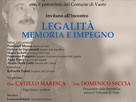 26 Maggio - Legalità Memoria e Coraggio Città di Vasto CH.