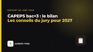 Rapport du jury CAPEPS 2026 bac+3 : les leçons pour 2027