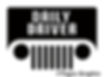 Daily Driver Jeep Grill Die Cut Vinyl Decal Sticker