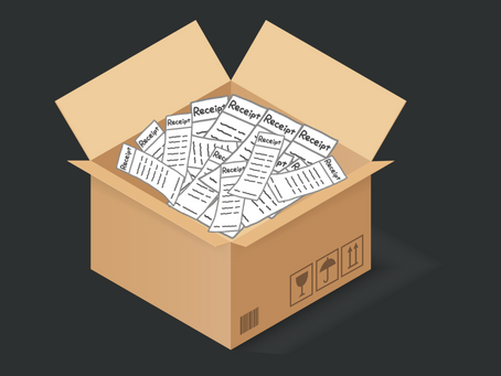 Box full of receipts