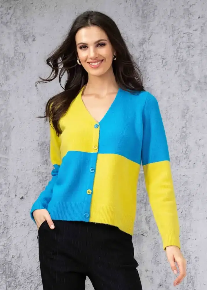 Colour Block Cardigan