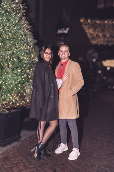 Engagement photos Christmas Winter - Detroit