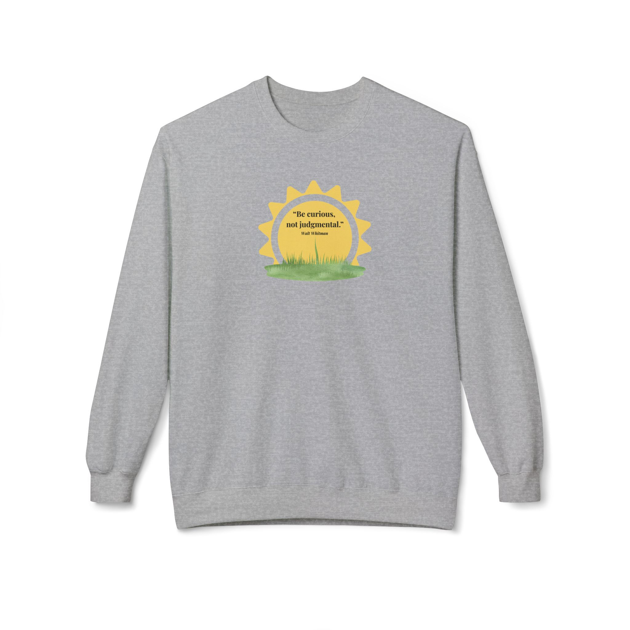Teacher Voice Sweatshirt | "Be Curious" Unisex Tee | Walt Whitman Educator Gift