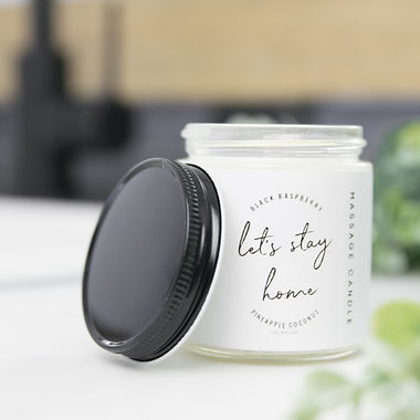 Let's stay home massage candle from Chanvre Naturals