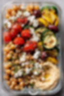Roasted Veg, Quinoa with Hummus