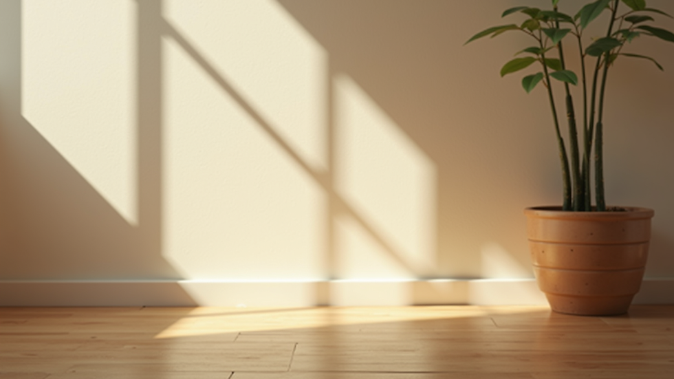 close-up view of a peaceful room with soft lighting