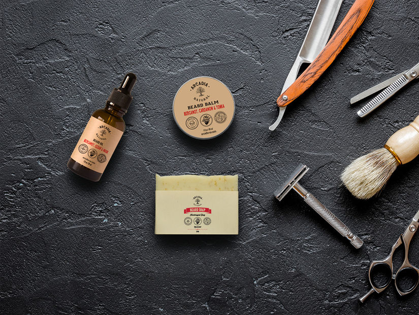 Beard soap, beard oil and beard balms