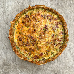 Hash Brown Crusted Bacon And Cheddar Quiche
