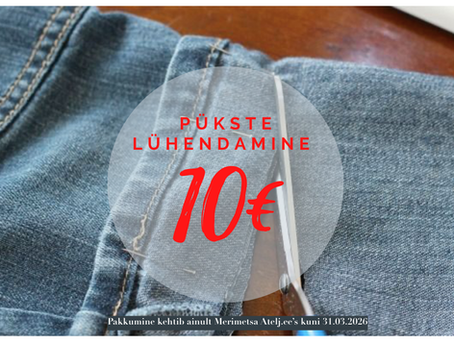 Pükste lühedamine 10€