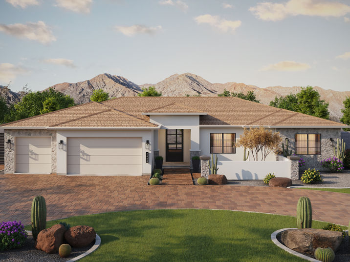 Phoenix Custom Home Floor Plan - Elevation A2