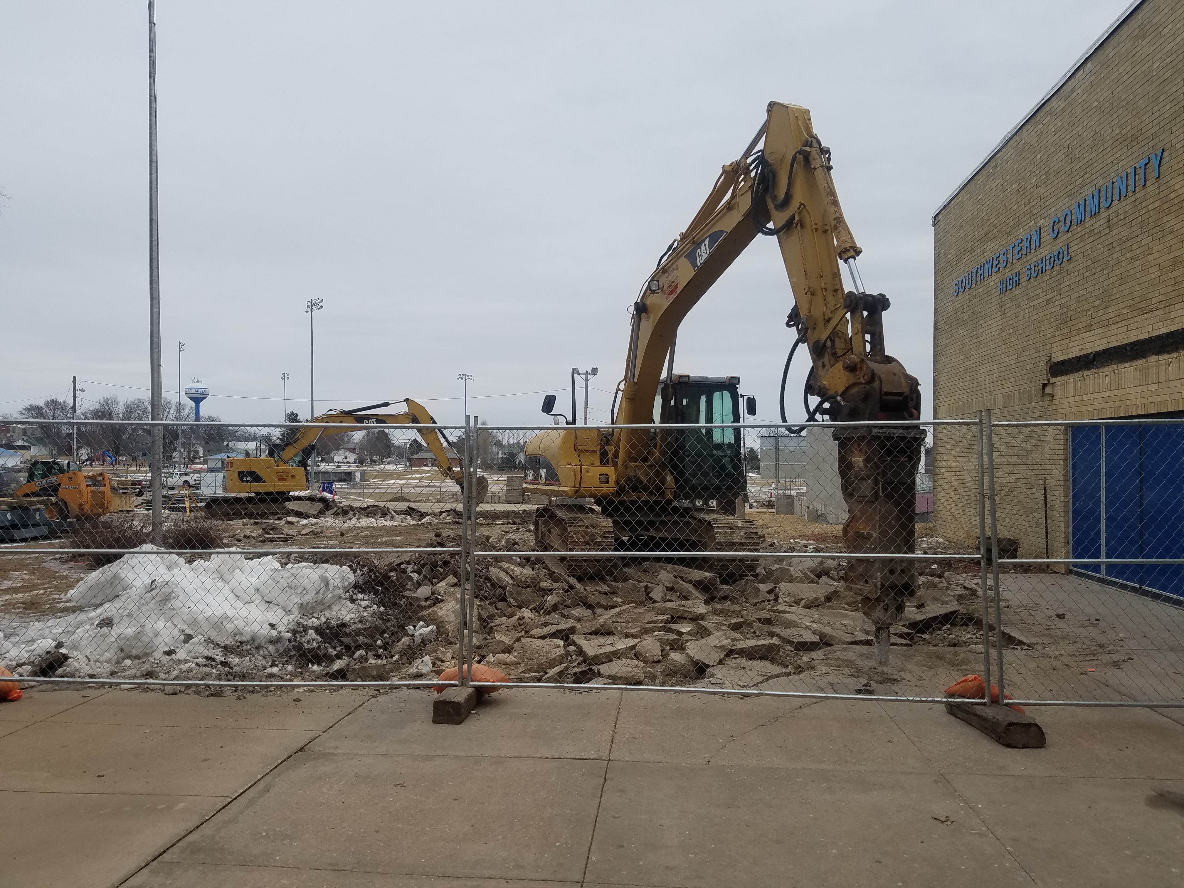 Foundation work on new fitness cntr