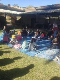 Photo of the activities of the therapeutic riding center, in the photos you can see the patients at the farm in a variety of different activities with the horses