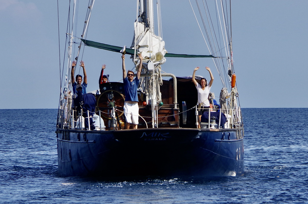The Biosphere Foundation Mir ship on the ocean in Papua