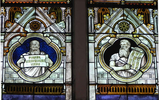Louis Henri Planson-Jérémie et Isaïe-Vitrail de l'Annonciation-Eglise de La Châtre.