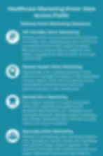 Infographic titled "Healthcare Marketing Know-How Across Fields: Tailored Clinic Marketing Solutions." It details specialized marketing approaches for various healthcare sectors. IVF/Fertility Clinic Marketing focuses on building trust and addressing emotional hurdles for couples. Mental Health Clinic Marketing aims to lessen stigma and create welcoming environments. Dental Clinic Marketing emphasizes prevention, treatment, oral health education, and modern technology. Specialty Clinic Marketing highlights custom approaches for areas like dermatology clinic marketing, pediatric clinic marketing, and women's health clinic marketing, ensuring the right audience is reached.