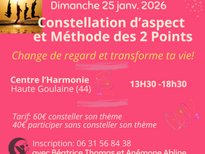 🌸Dim. 25 janvier 2026 Constellation d'aspect avec la Méthode des 2 Points, près de Nantes