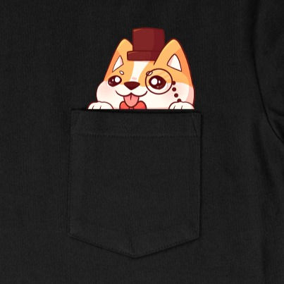 Thumbnail: Top Hat Corgi Pocket Tee