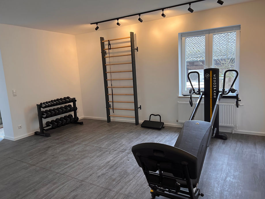 room with training equipment