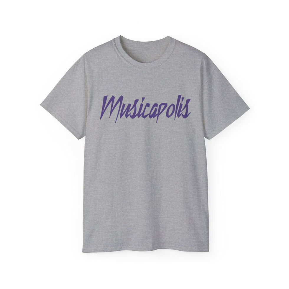 Musicapolis with Front logo and back neck collar logo Unisex