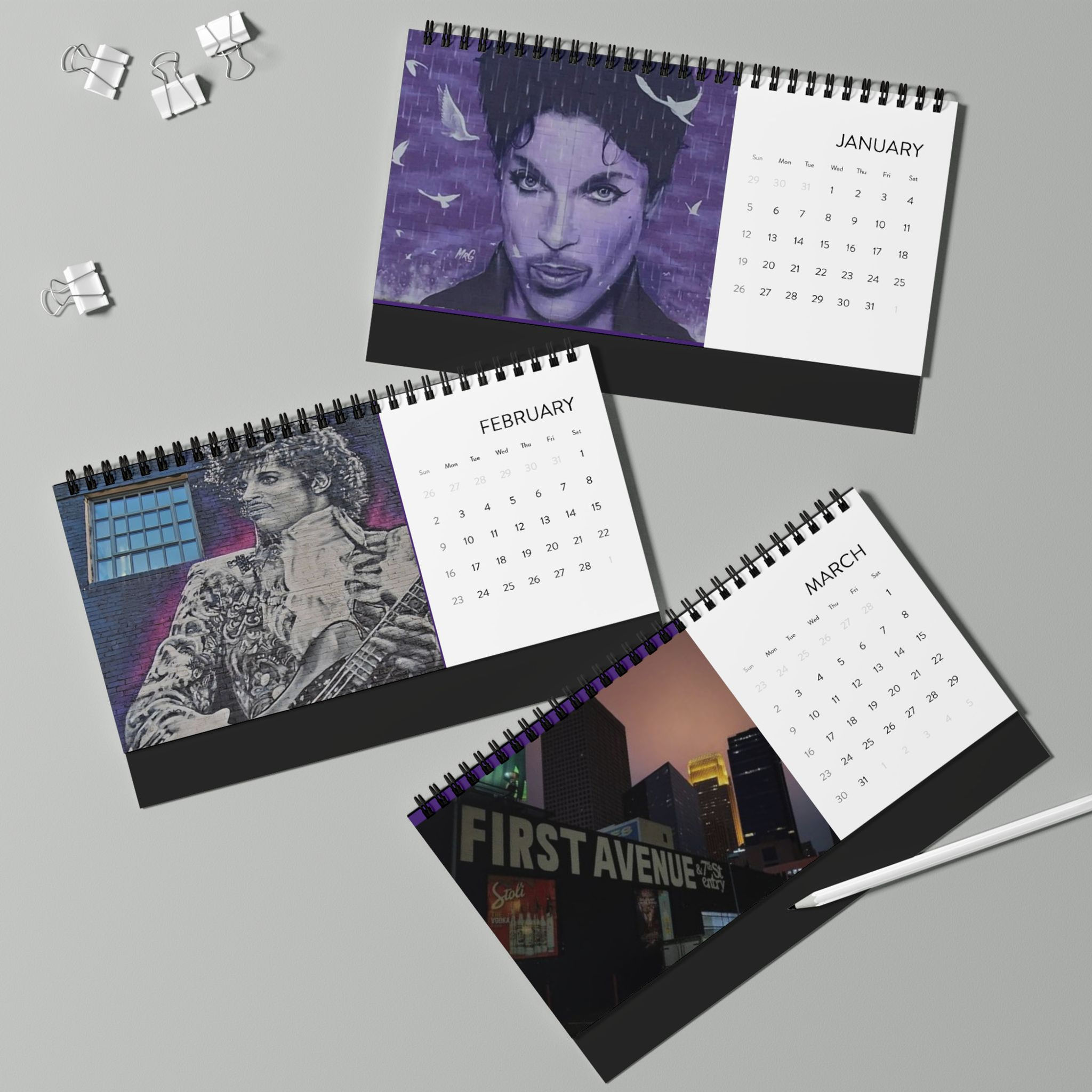 Desktop Calendar (2025 grid)