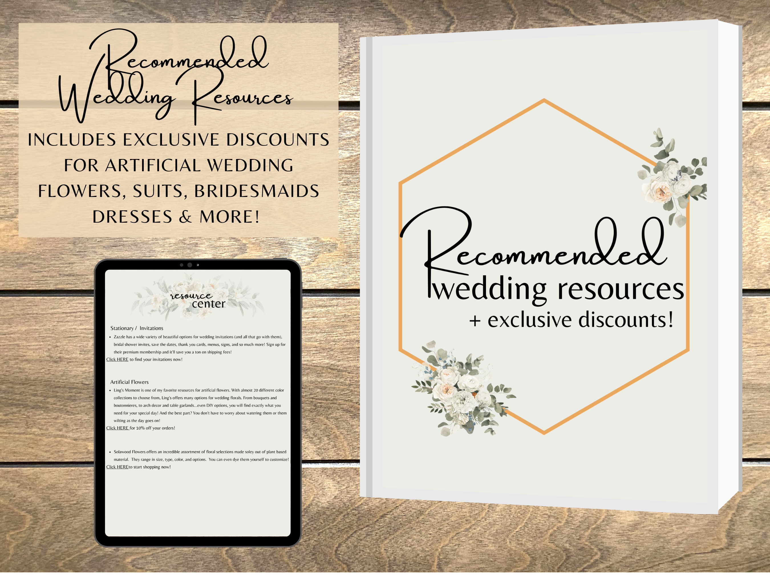 Recommended Wedding Resources w/ exclusive discounts