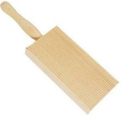 Some people roll their cavatelli on a gnocchi board.