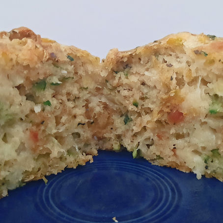 A zucchini muffin that celebrates the zucchini