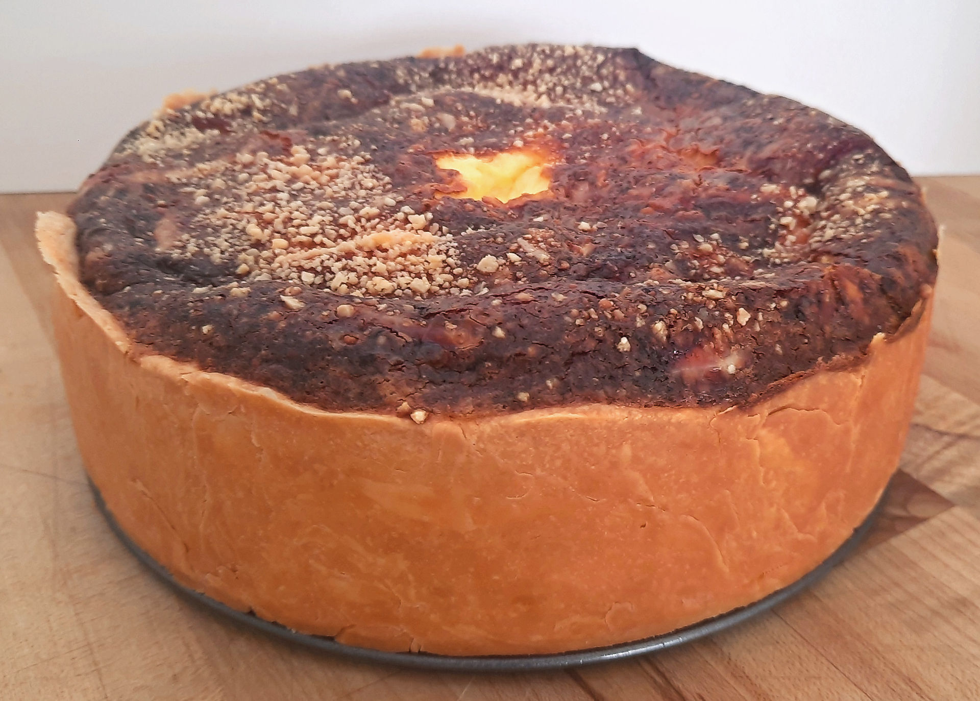 Gently remove the wall from the pan.