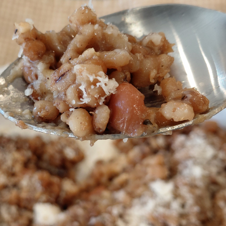 Risotto with barley and beans -- a complete meal!