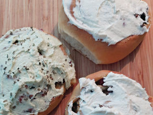 savory pinwheels with cheesy frosting