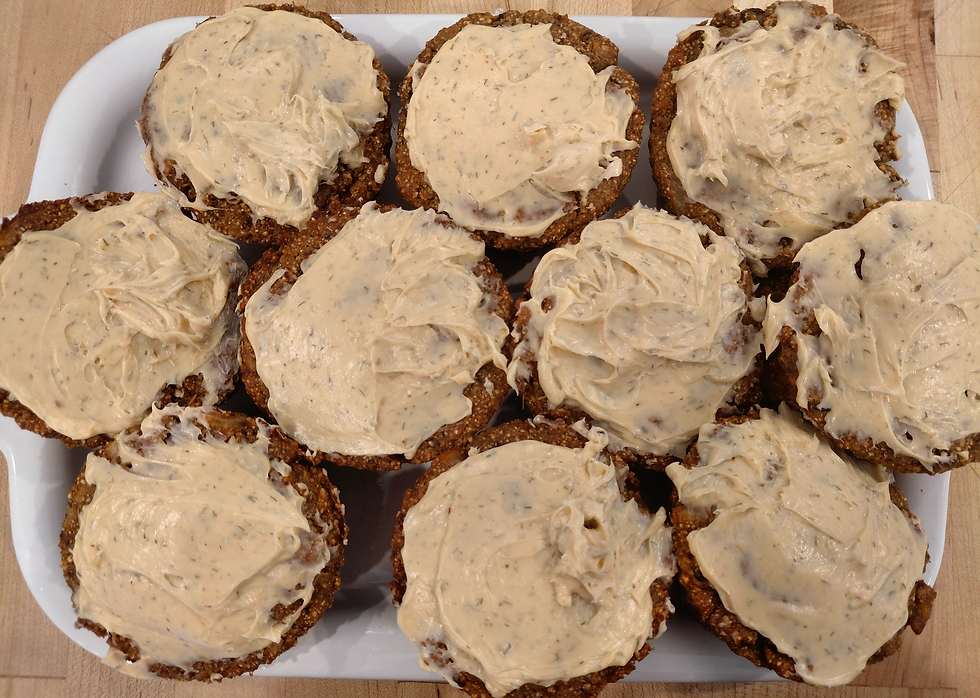 Cheddar Cheese frosted French Onion Soup Muffins