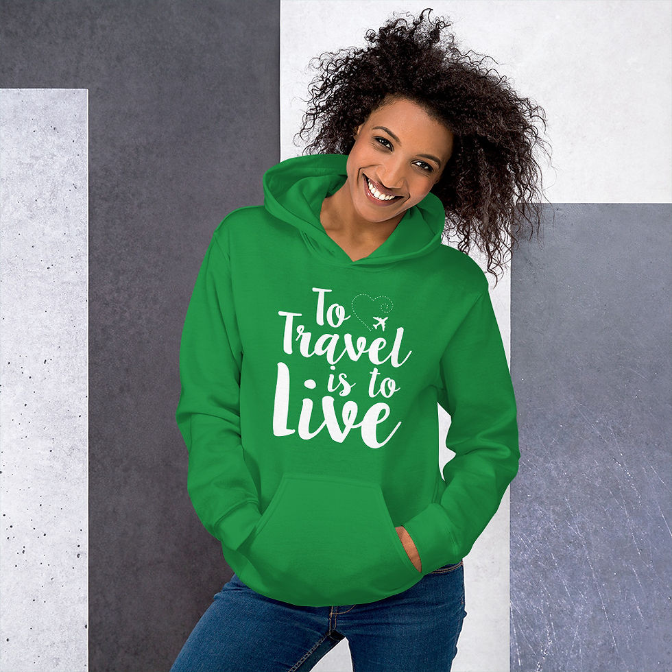 Thumbnail: To Travel is to Live Unisex Hoodie