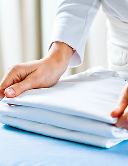 Folding Ironed Clothes