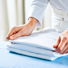 Folding Ironed Clothes
