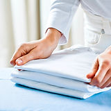 Folding Ironed Clothes