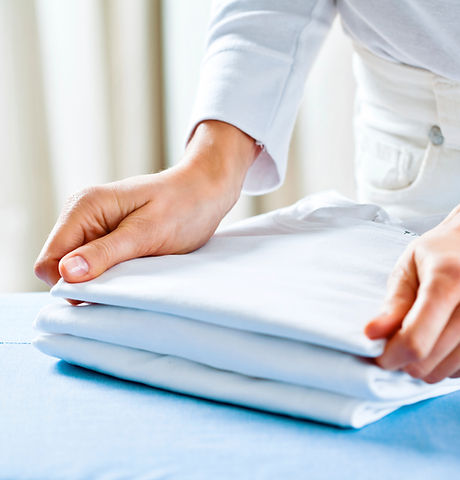 Folding Ironed Clothes