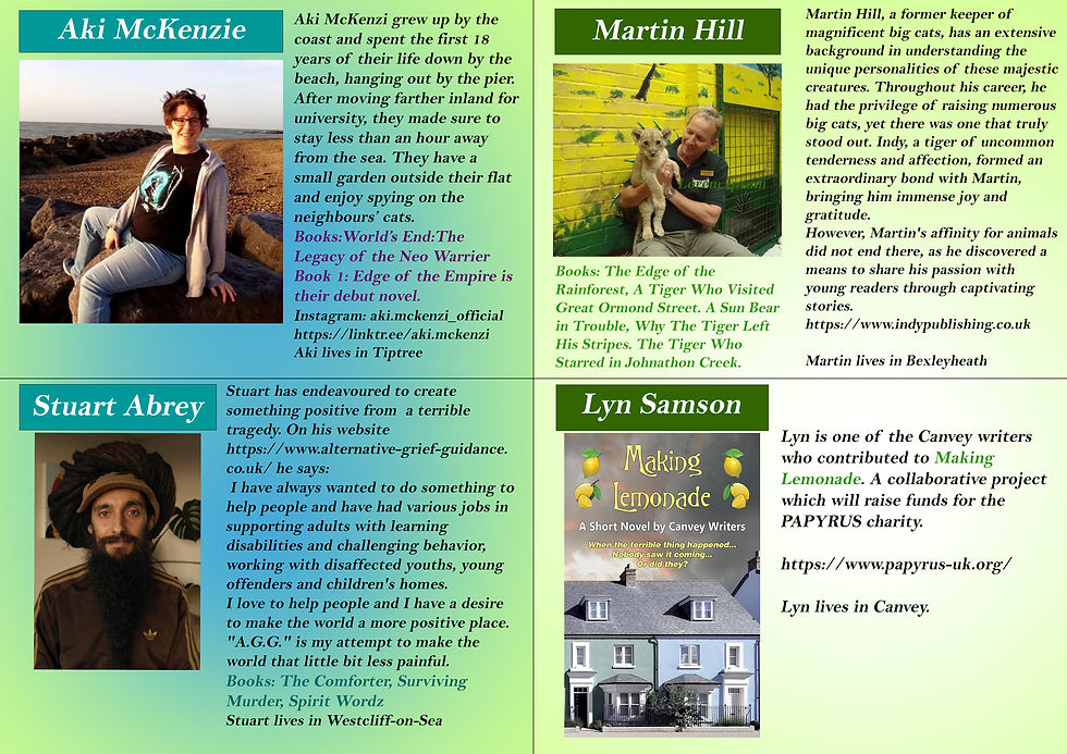 It was so interesting to meet such a variety of authors.