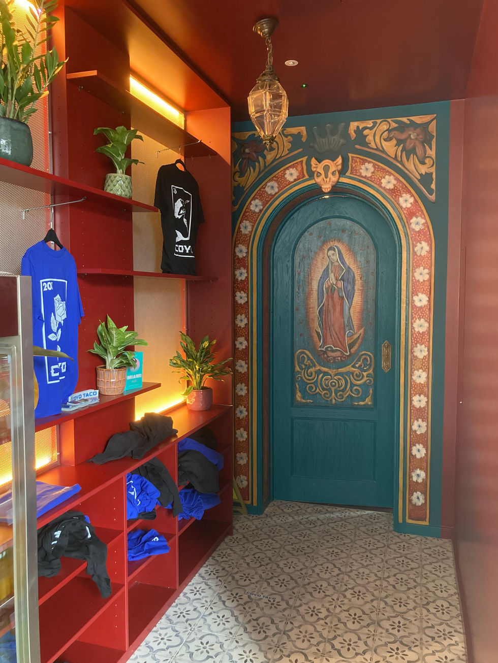 Coyo Taco - Virgin of Guadalupe doorway