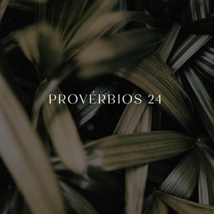 Provérbios 24 - A sabedoria ensina como se relacionar