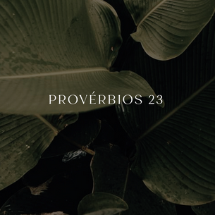 Provérbios 23 - A sabedoria ensina sobre a cobiça e a impureza
