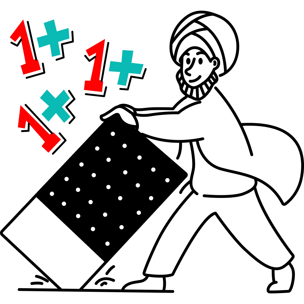 a person pushing a large block representing challenges of a web3 community quest