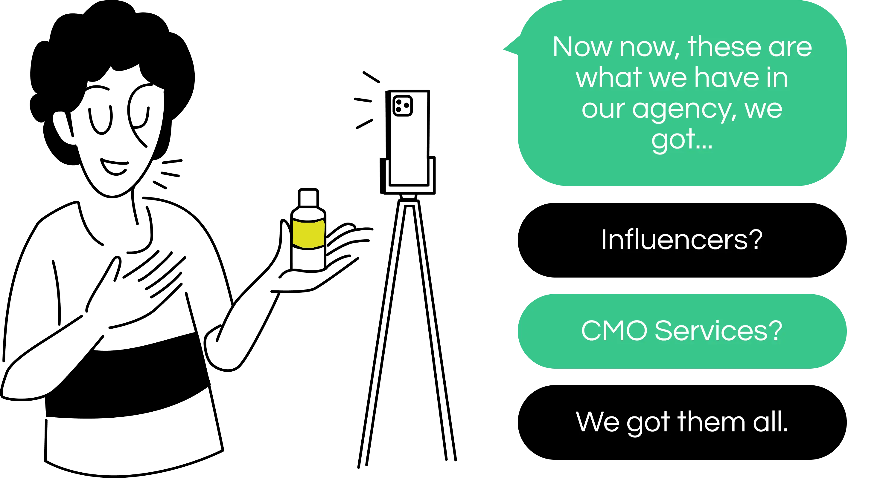 a person introducing all of our web3 agency services