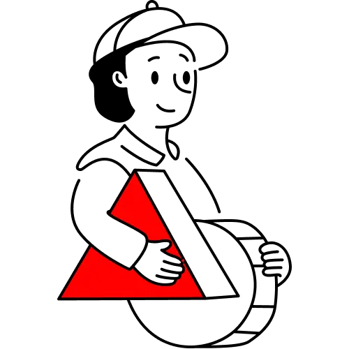 a person holding triangular and circular block representing the shape of his web3 communities