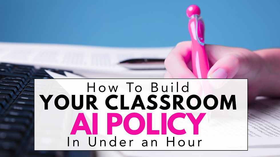 How to Build a Classroom AI Policy in Under an Hour