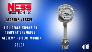 NESSTECH SEGTEMP 2SUGA Liquid/Gas Expansion Temperature Gauge for Marine Vessel Applications